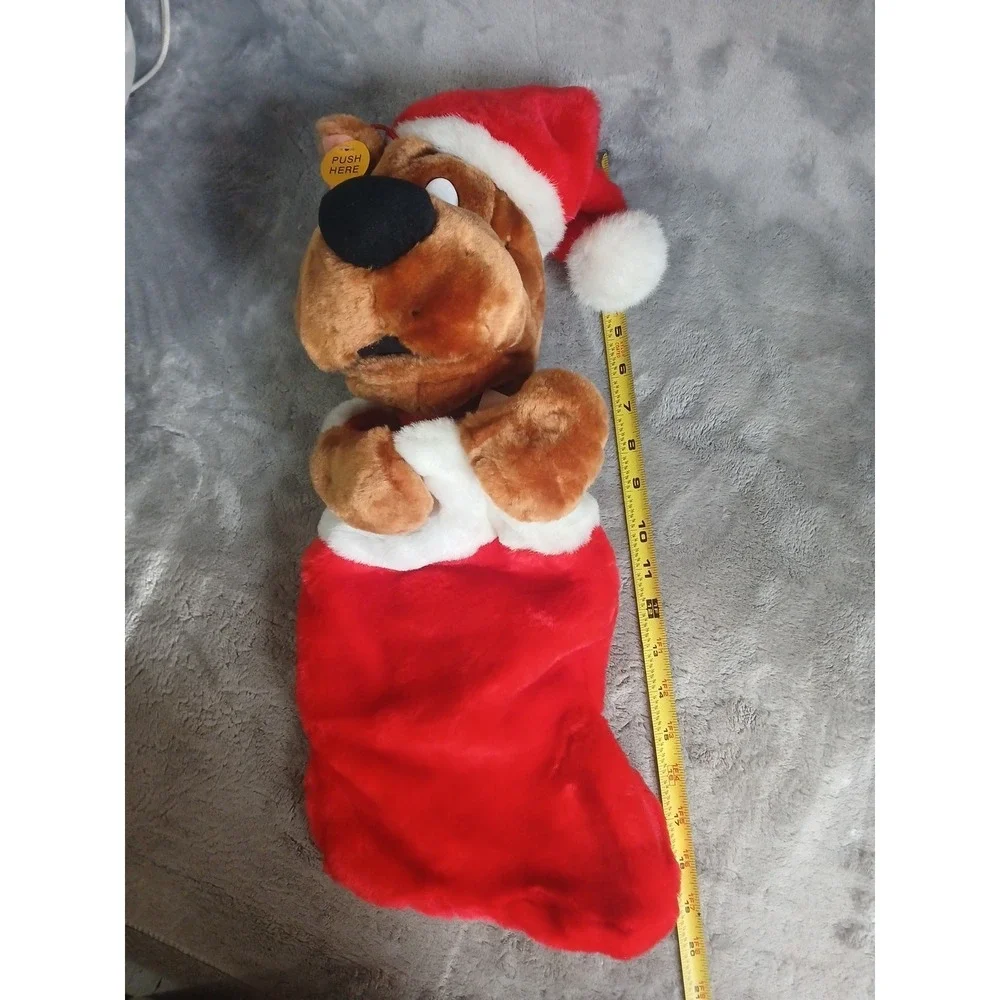 Vintage Singing Musical Scooby Doo Christmas Stocking Gemmy Cartoon Network READ